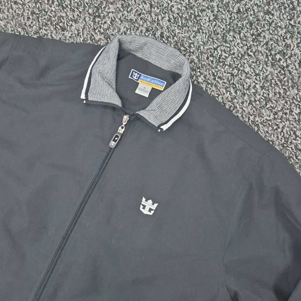 Royal Caribbean International Jacket Mens Medium Black Long Sleeve Full Zip